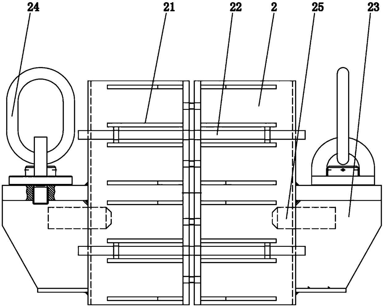 A prefabricated concrete octagonal column assembly device and its installation method