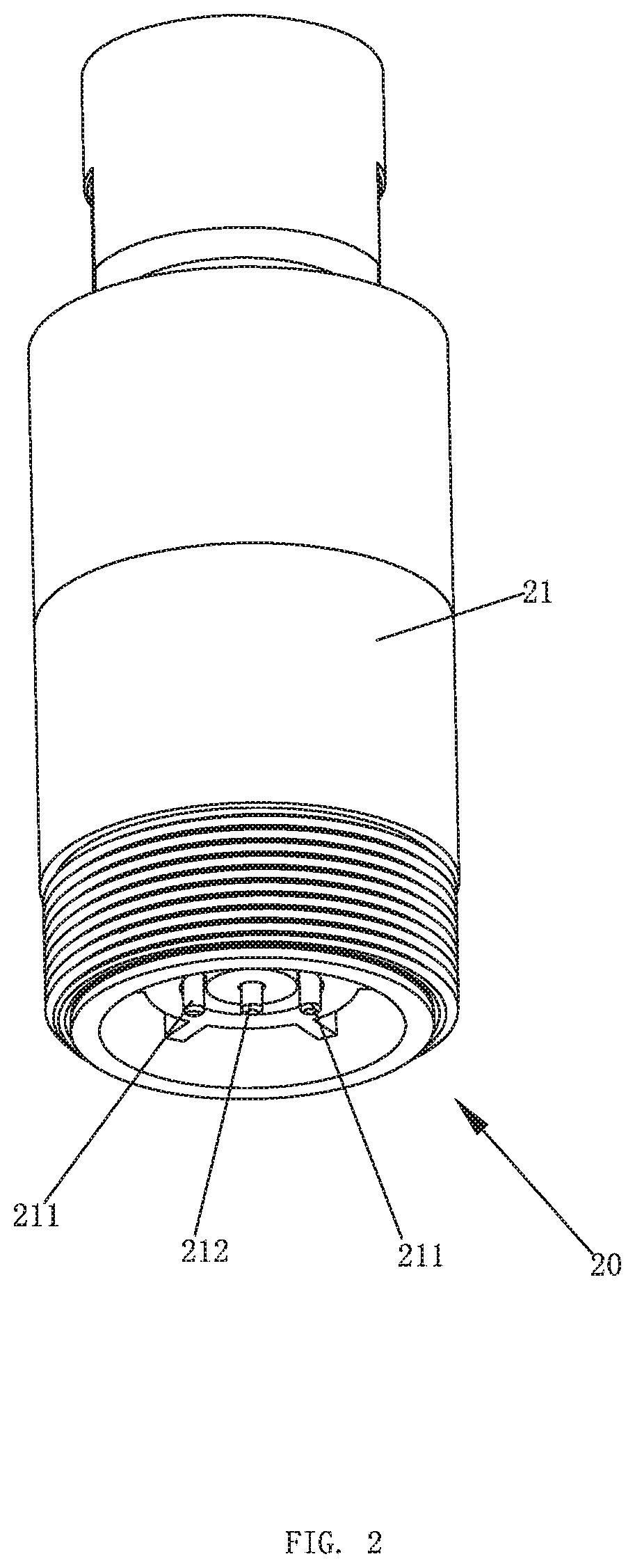 Self-power-generating water outflow device with a light