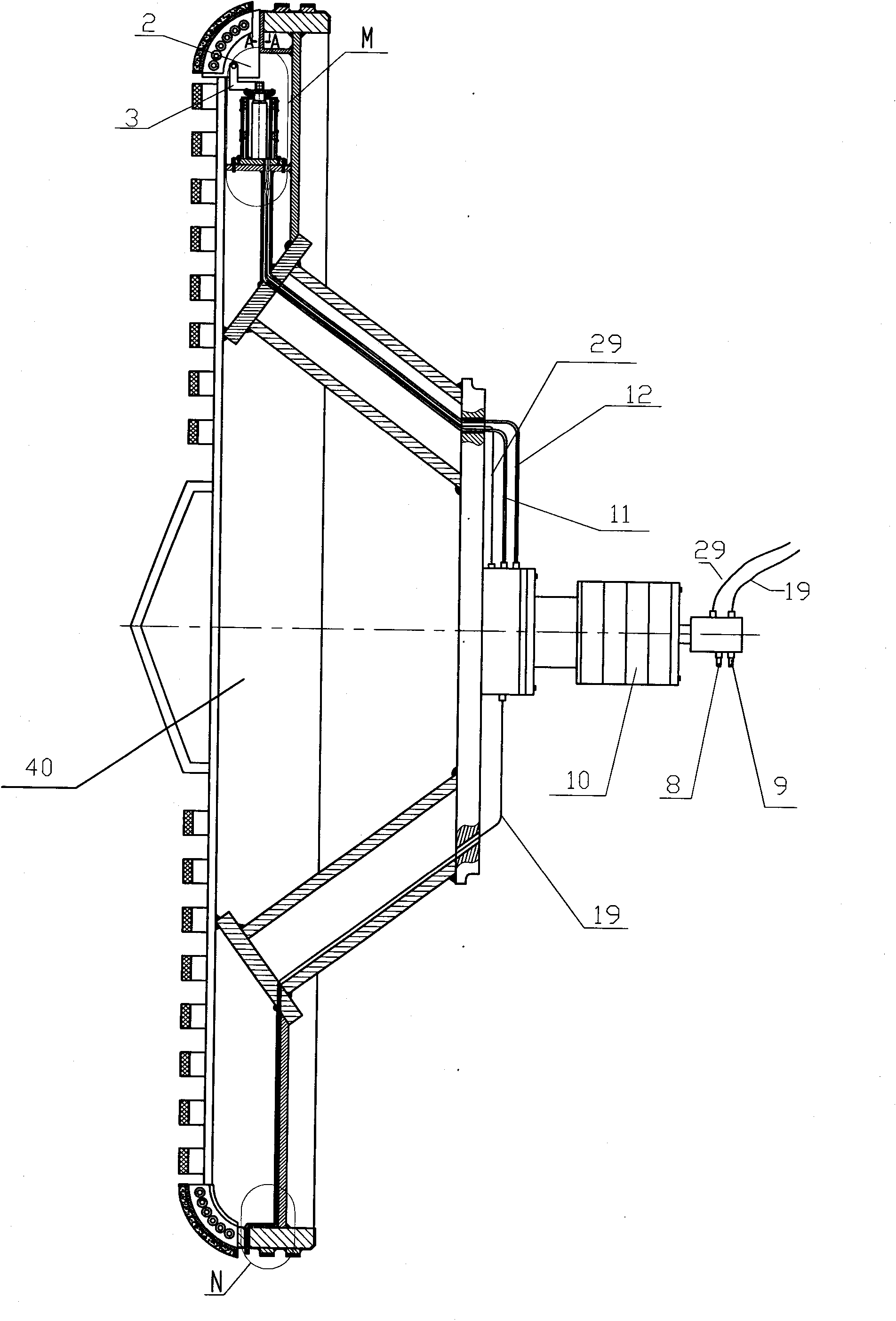 Cutting device with small-range diameter-variable function of soft rock shield machine