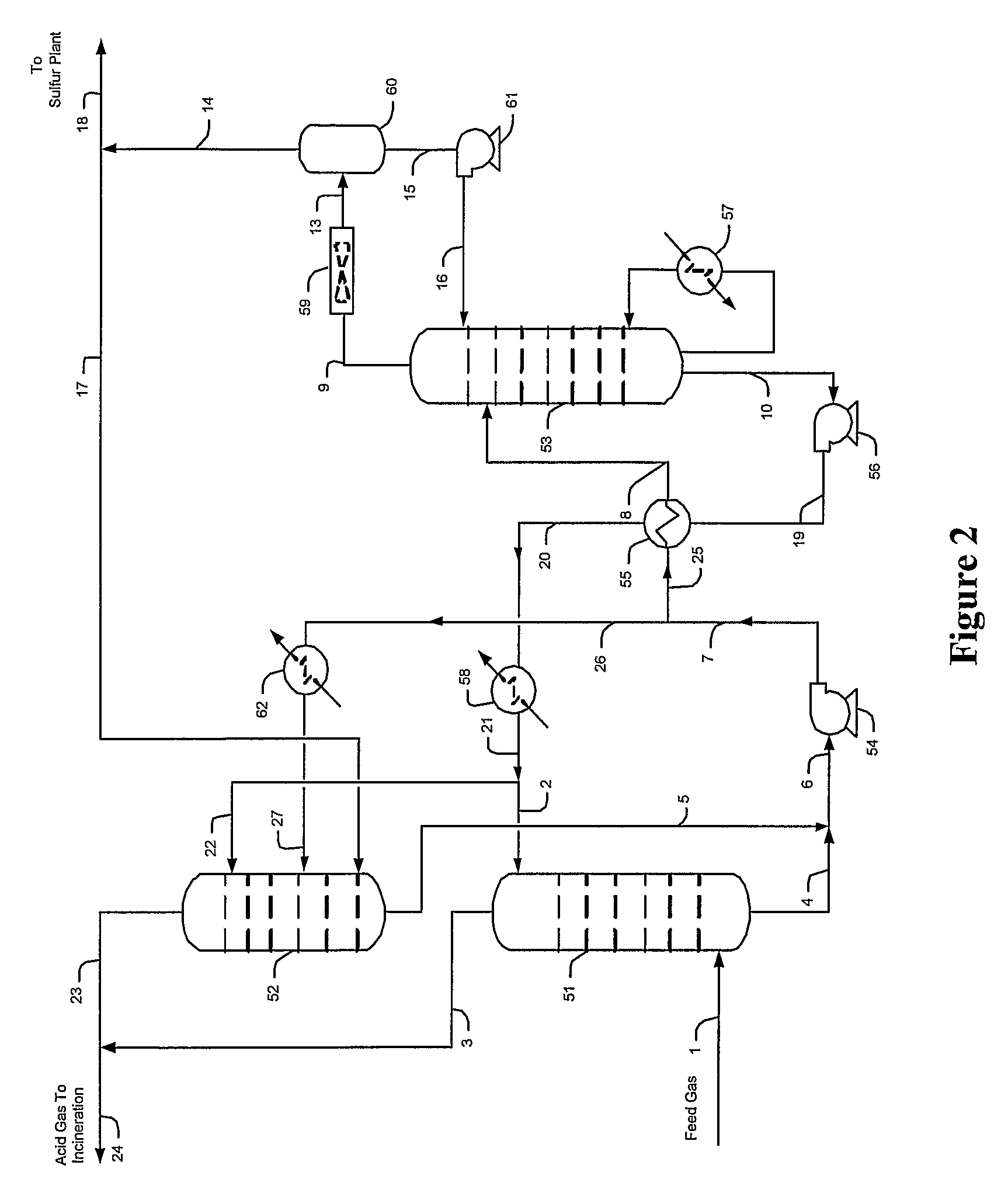 Methods and configurations for acid gas enrichment