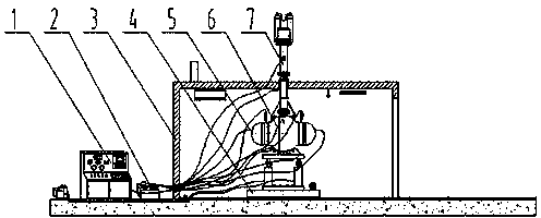 Large environment simulation test device for pipeline ball valve test