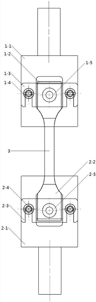 High-temperature tension test clamp of ultra-low-modulus composite material and test method of high-temperature tension test clamp