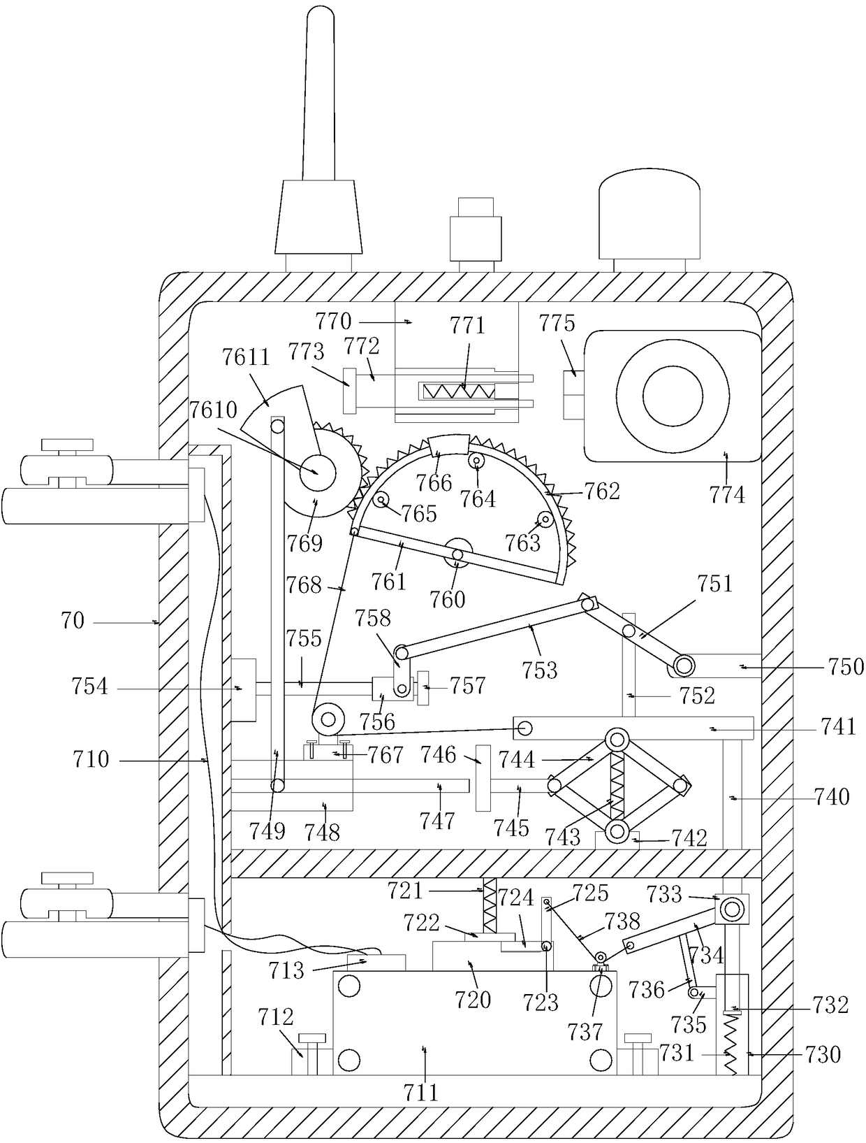 Safety warning device for power detection