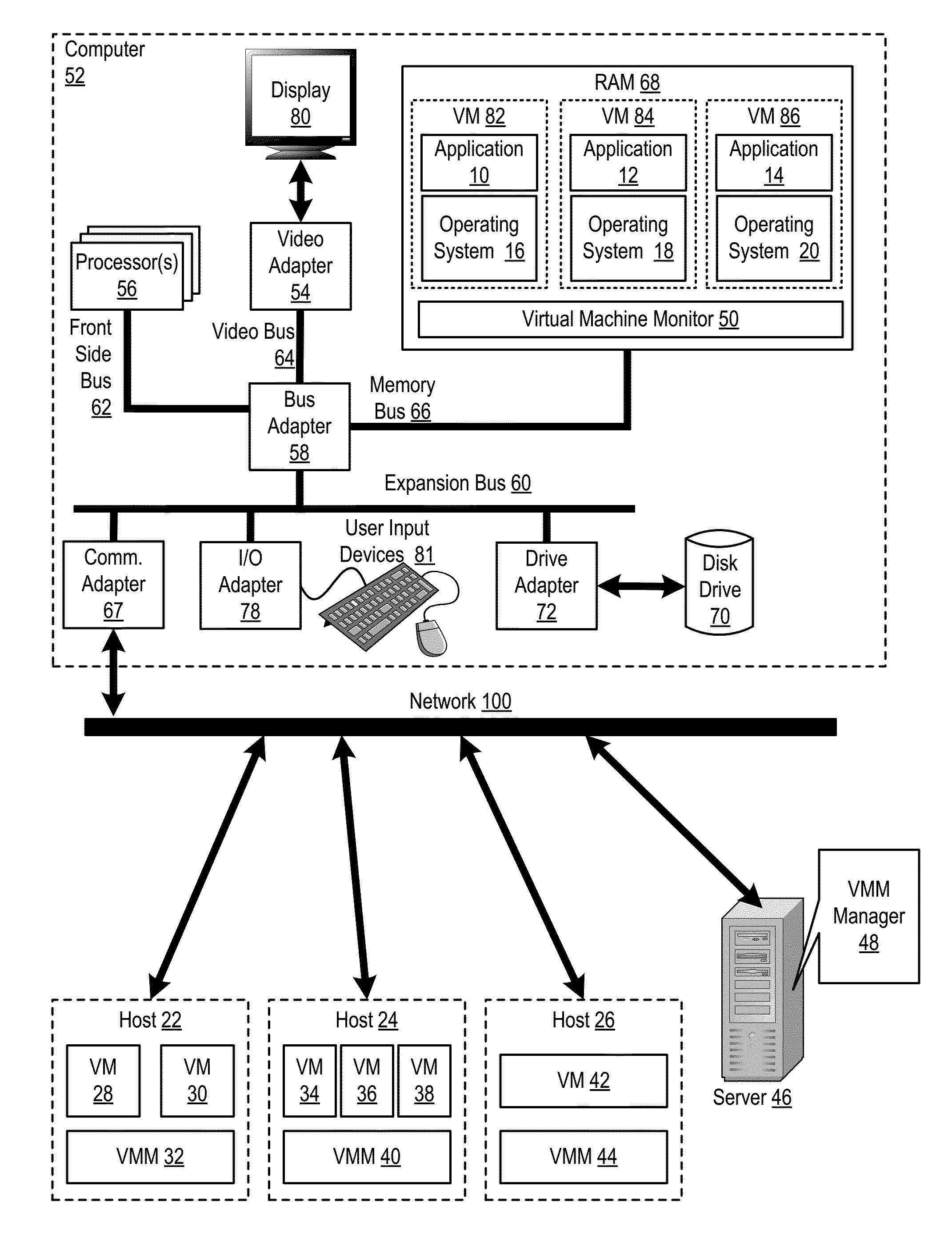 Administering virtual machines in a distributed computing environment