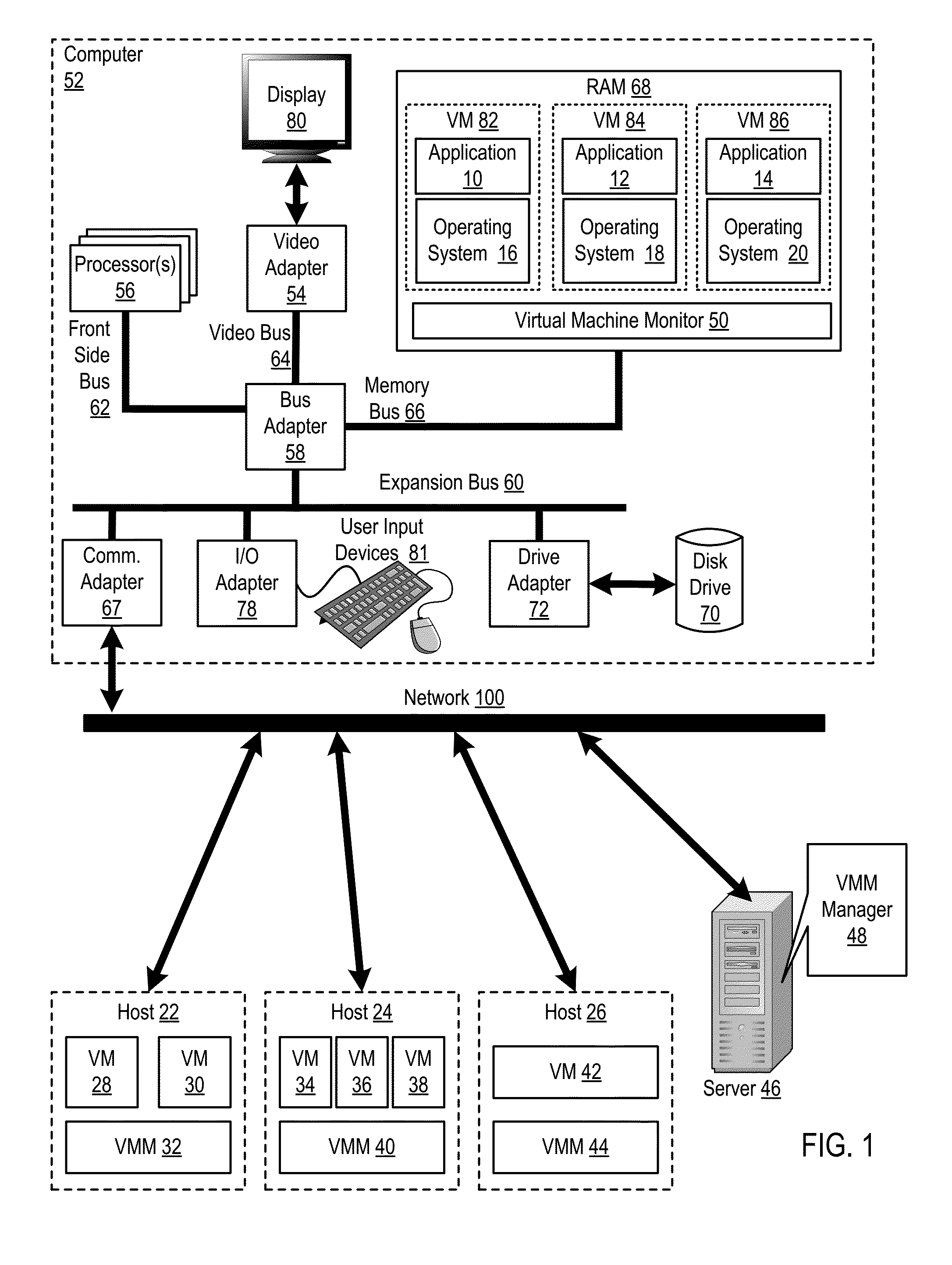 Administering virtual machines in a distributed computing environment