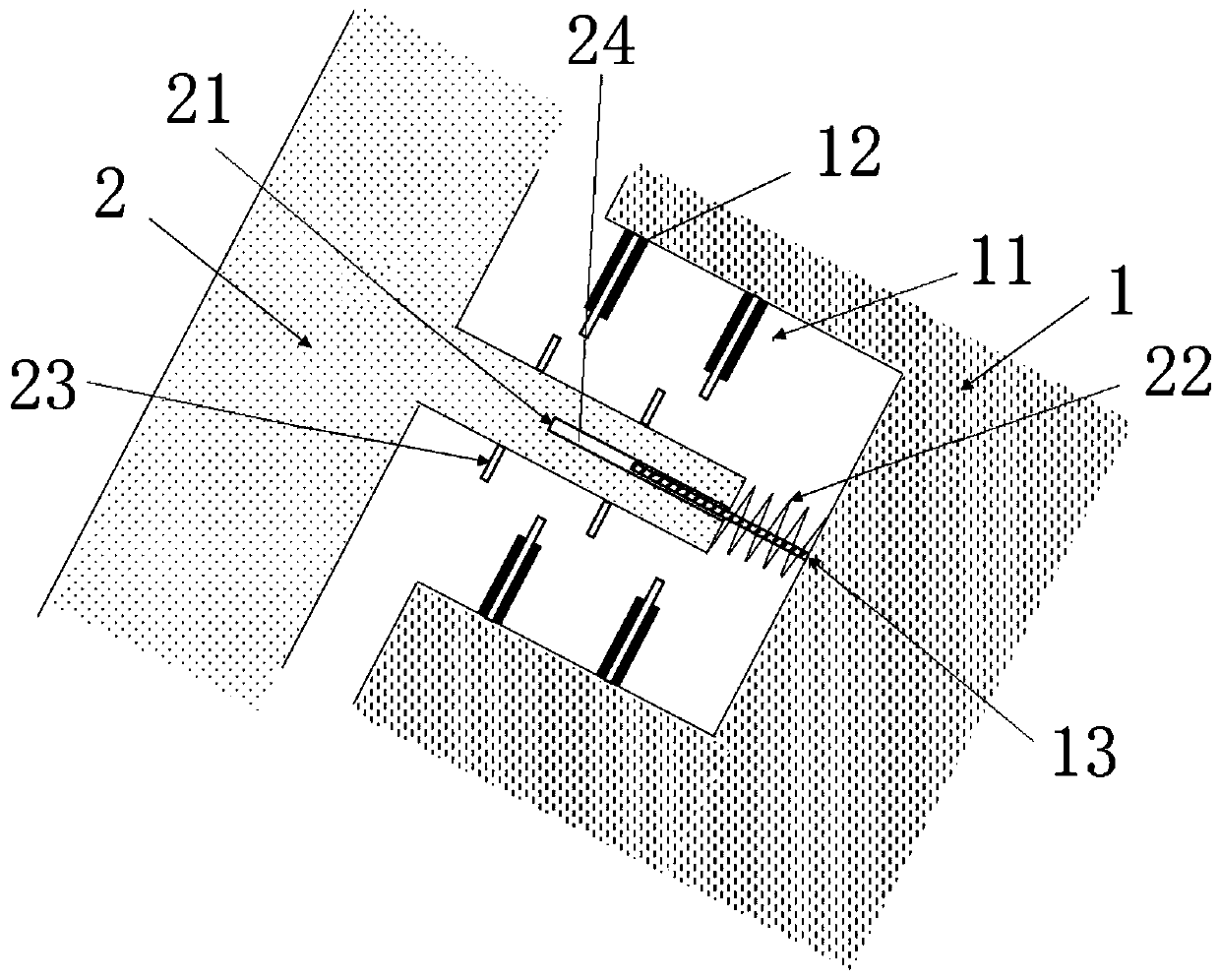 Breakwater structure for wave power generation using piezoelectric materials