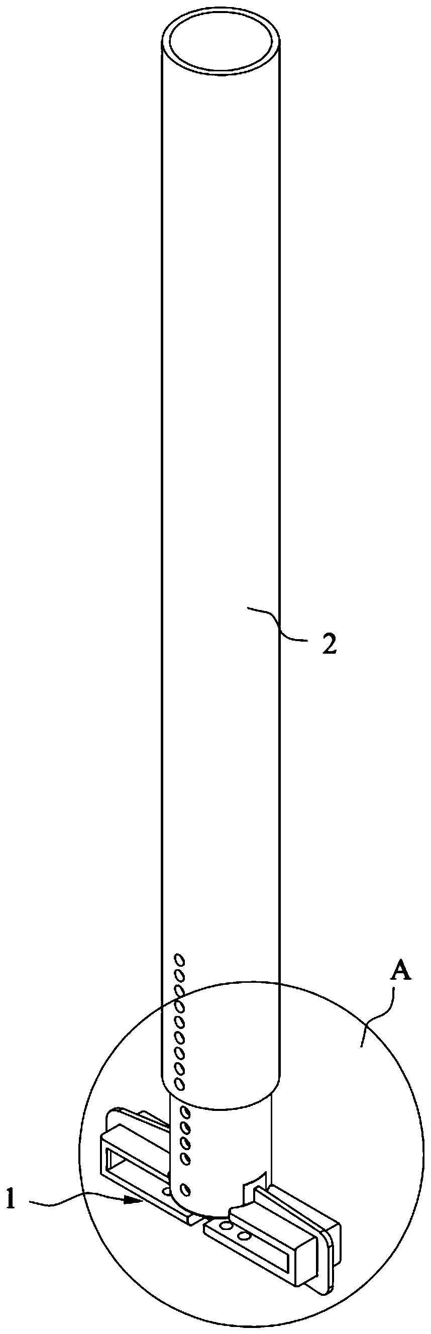 Supporting device for ship body sections and mounting method