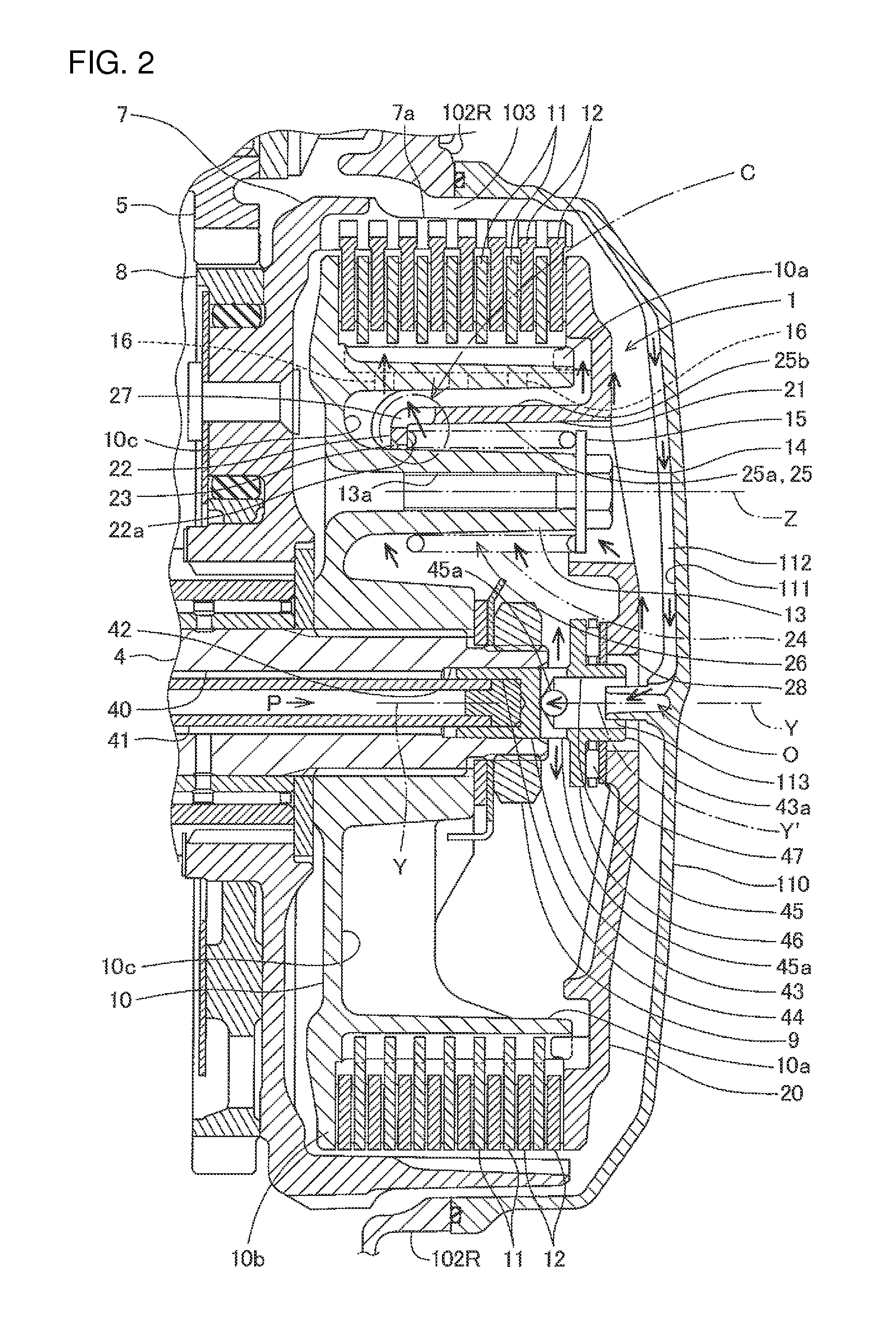 Clutch apparatus for a power unit and power unit incorporating the same