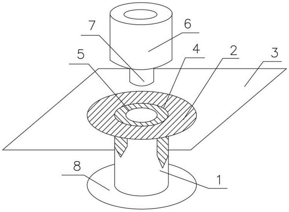 Method and device for firmly welding smd nuts on printed circuit boards