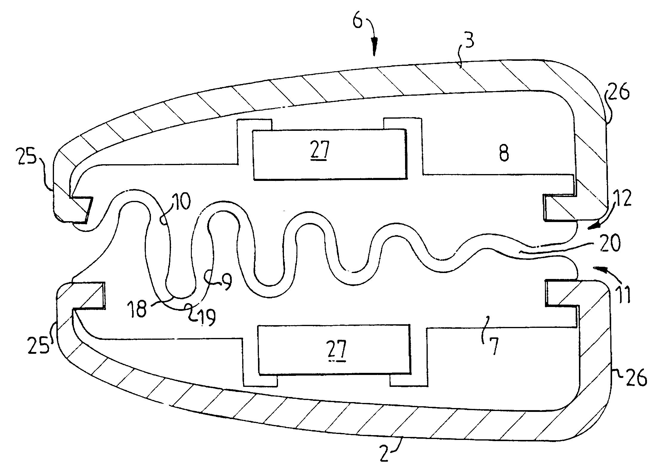 Decreasing amplitude hair-waving apparatus and method