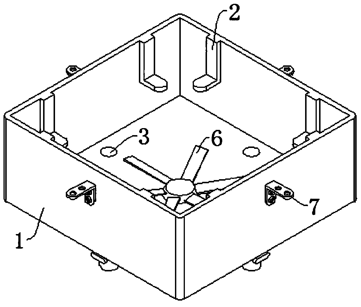 Stock bin hot sealing and pressing device for hot melting glue sheet