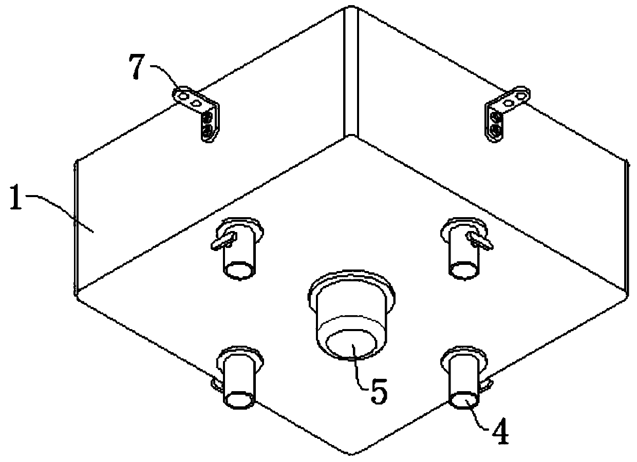 Stock bin hot sealing and pressing device for hot melting glue sheet