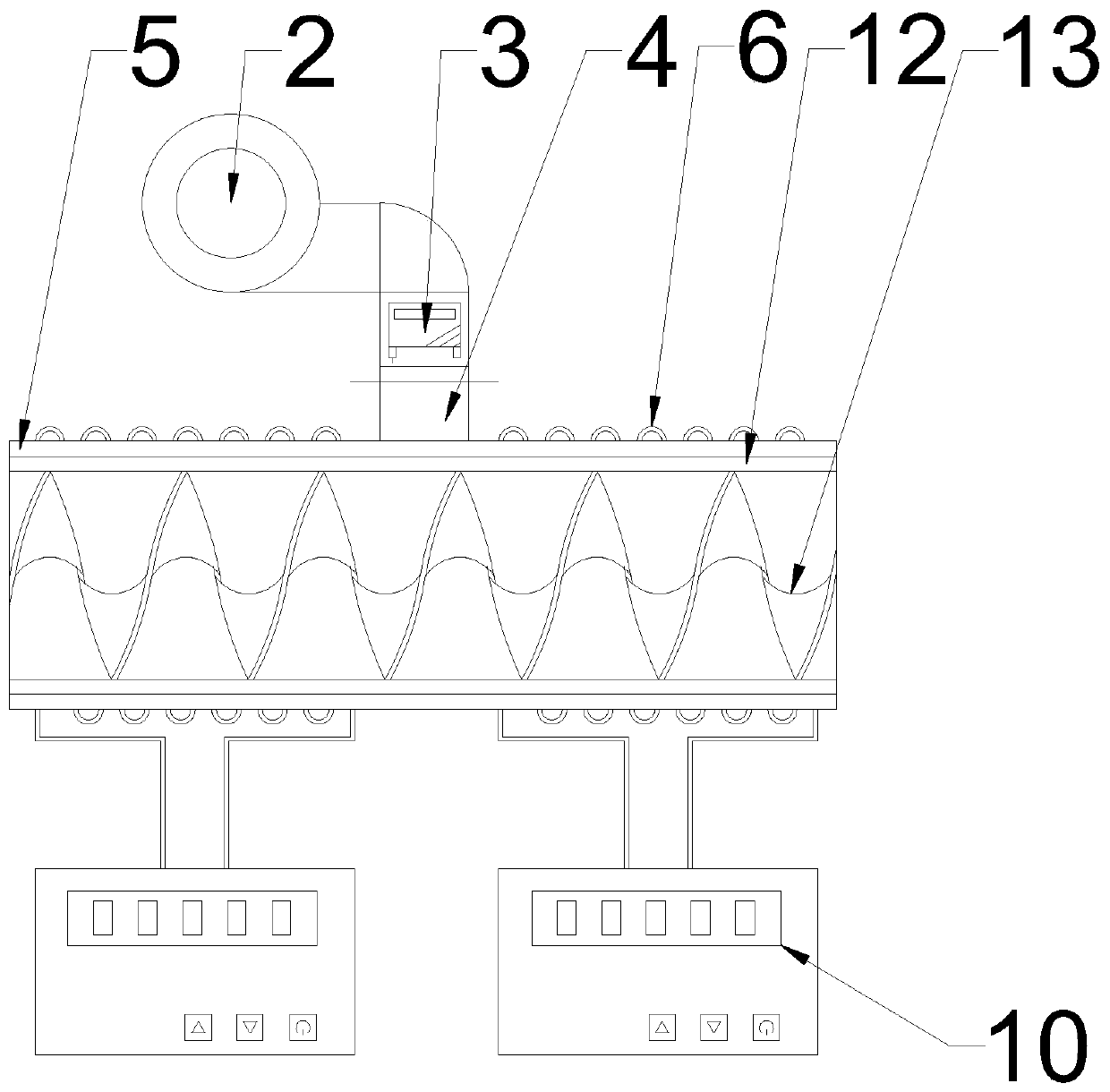 Biomass particle drying device in electromagnetic induction heating and drying method of biomass particle drying device