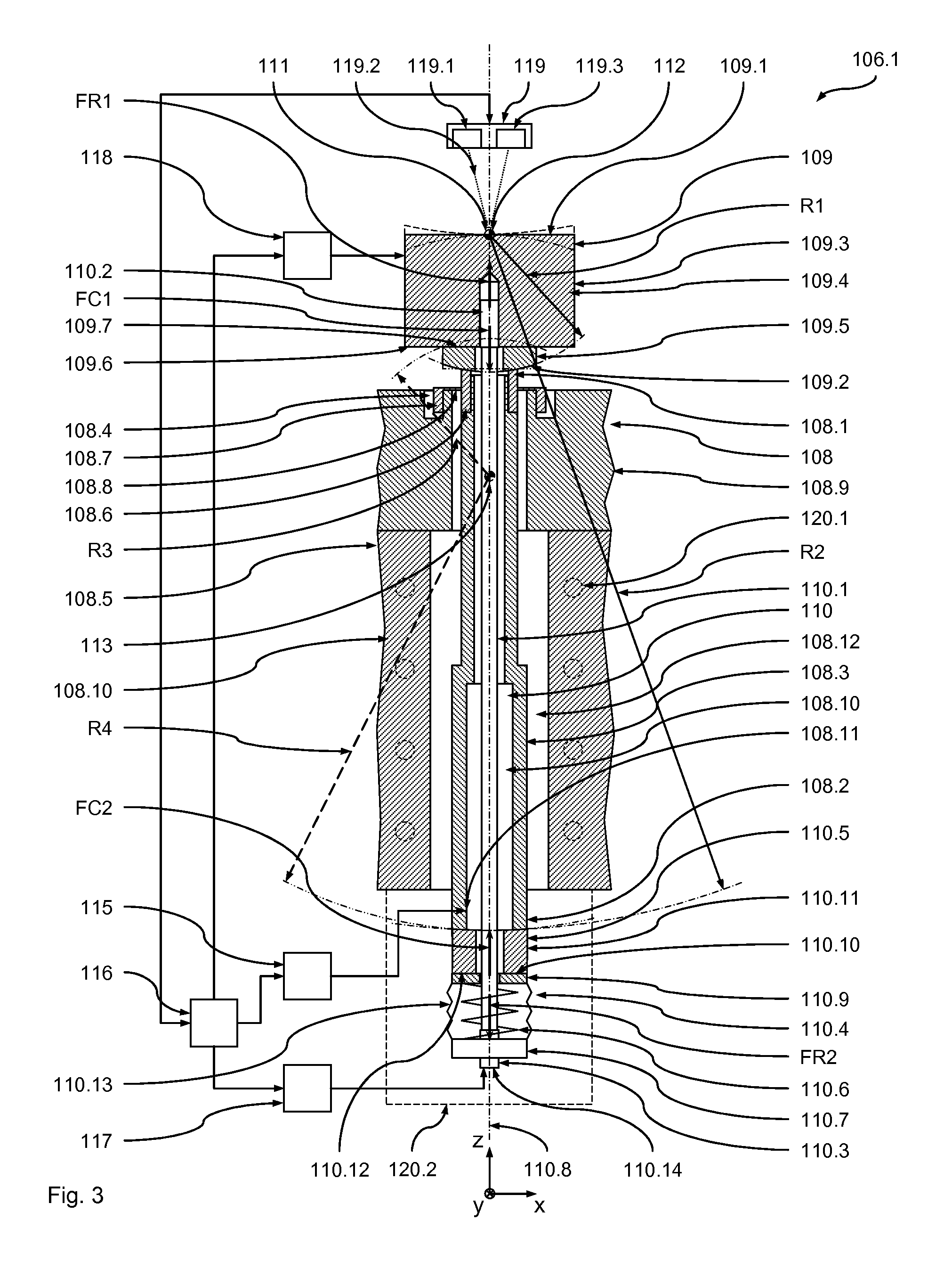 Facet mirror device