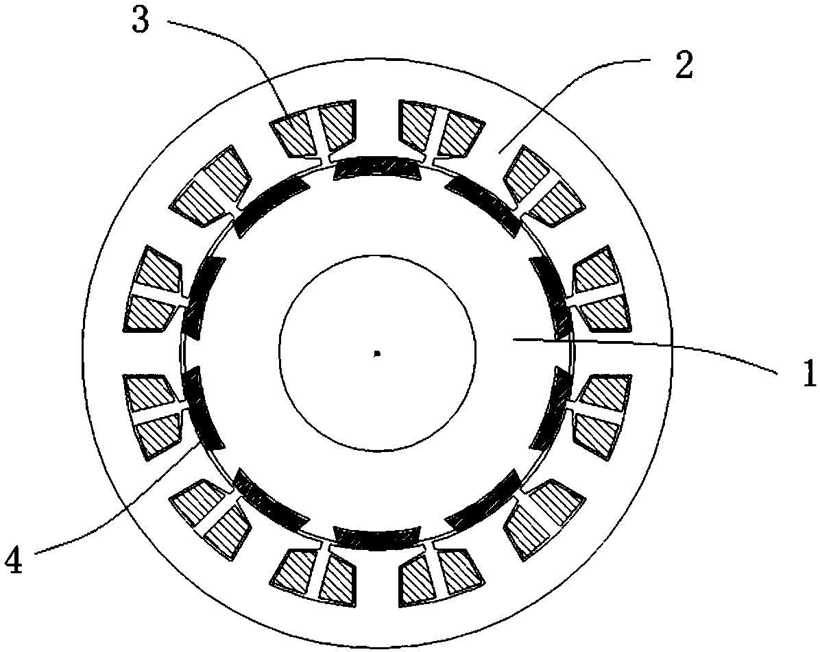 Surface-mounted permanent magnet motor rotor and motor