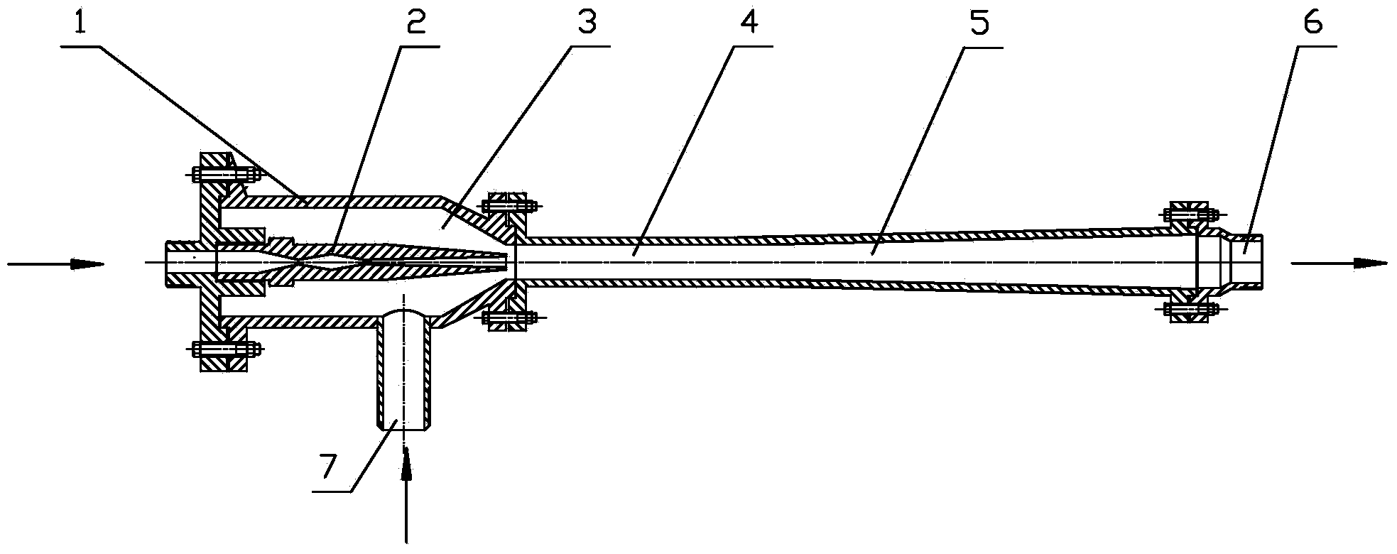 Effect-enhanced serial nozzle two-phase flow ejector and component refrigerating system thereof