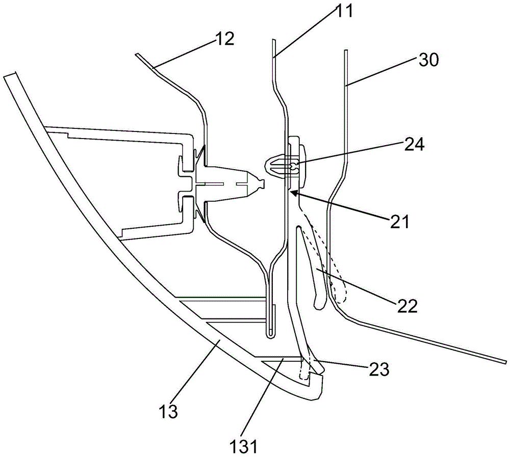 Door lower sealing structure