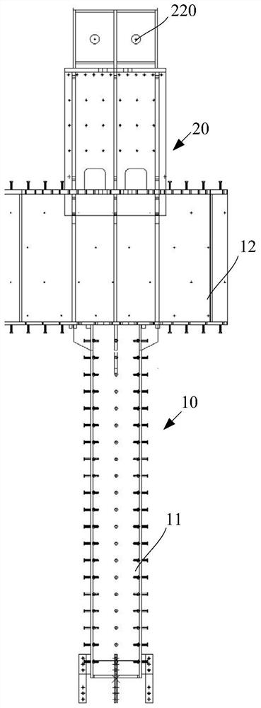 Roof floor-standing support and construction method thereof