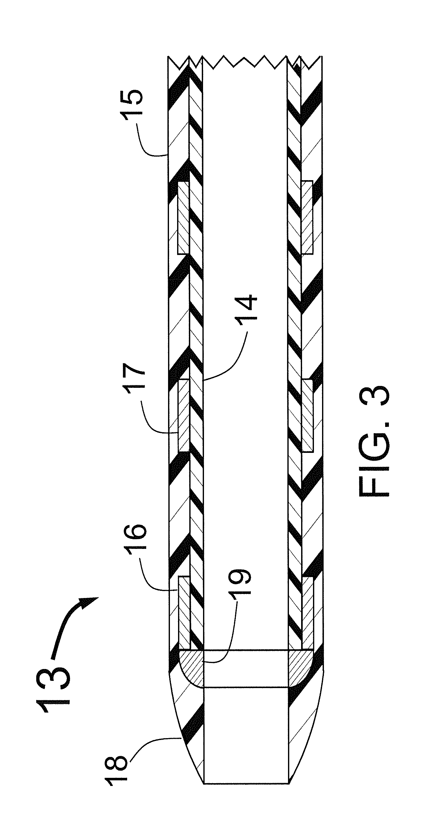 Carotid sheath with thin-walled shaft and variable stiffness along its length