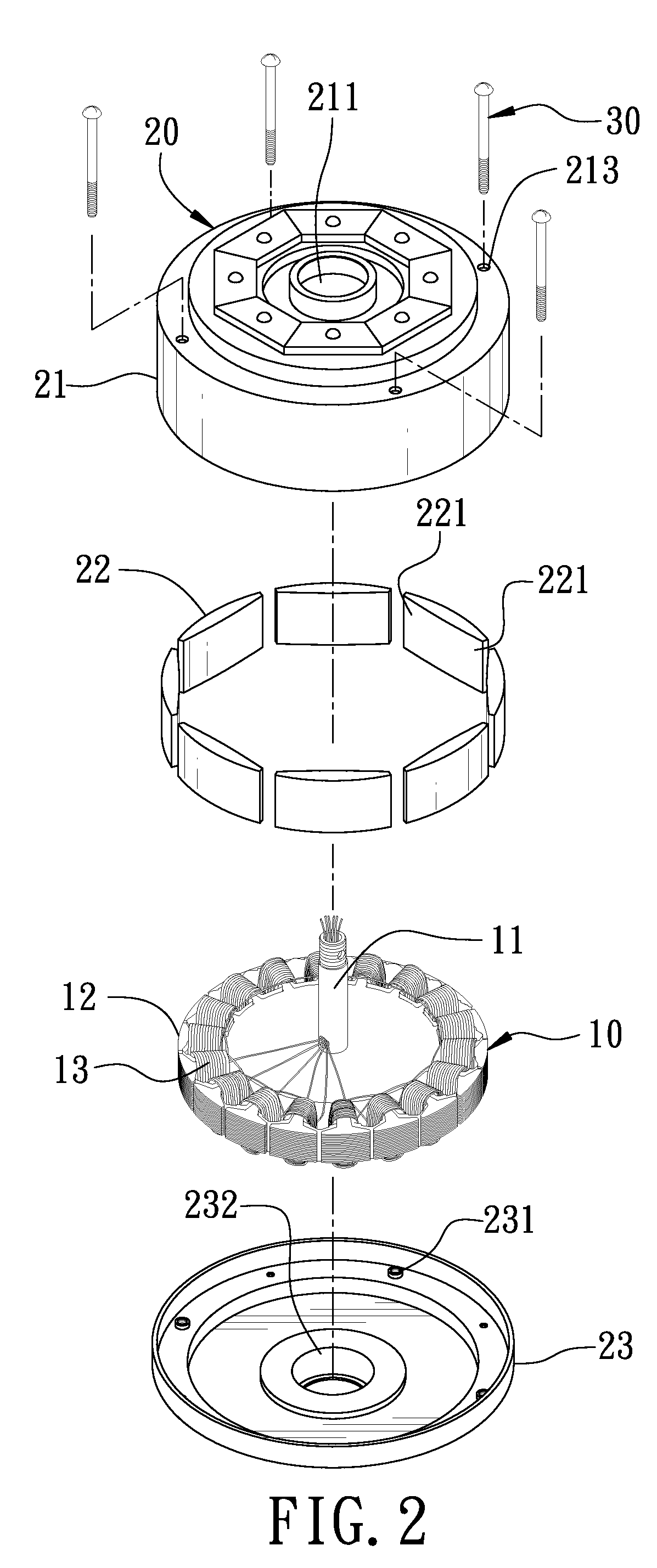 Outward turning motor rotor for a ceiling fan