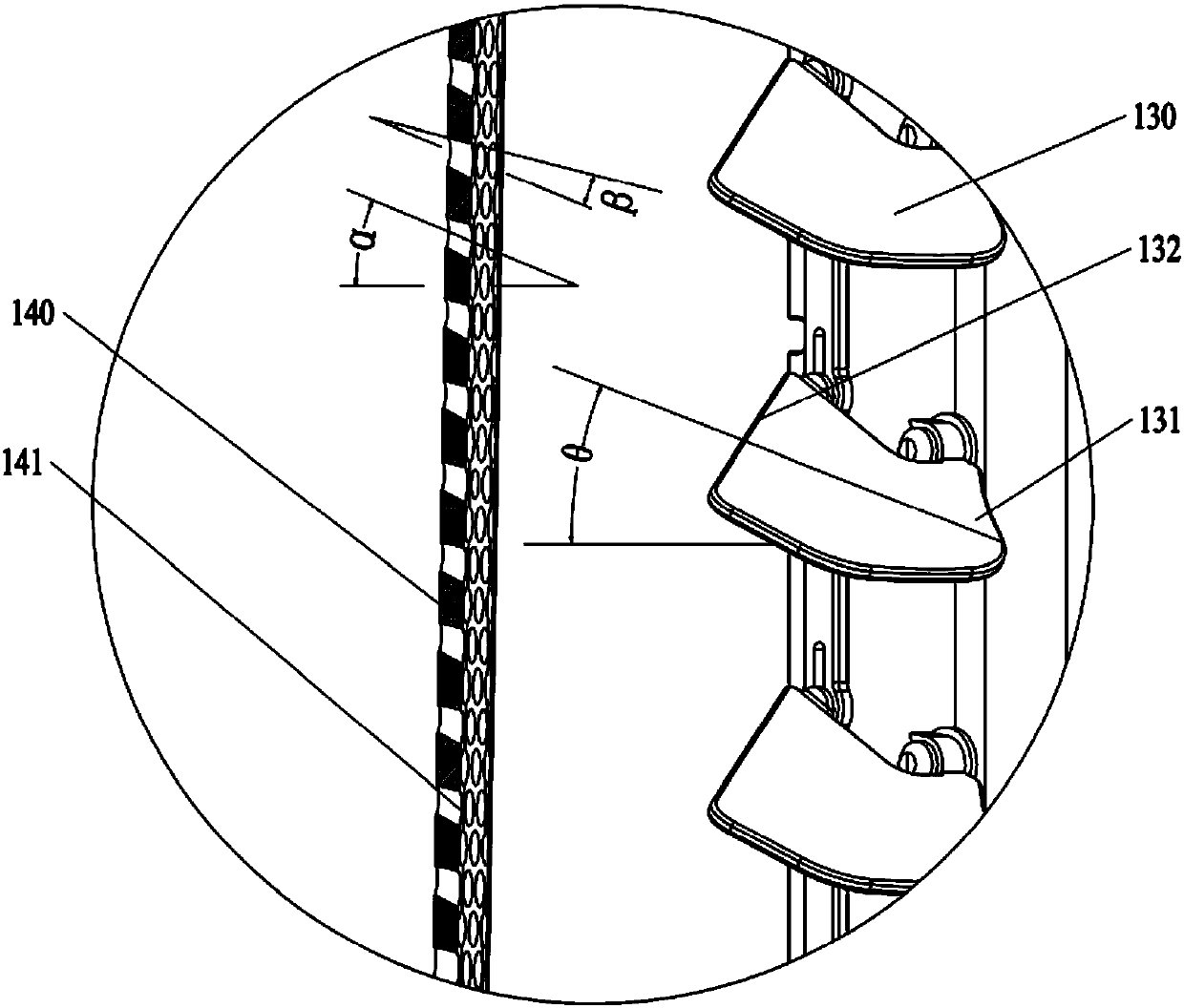 Air guide component, air-conditioner and air guide method for air guide component