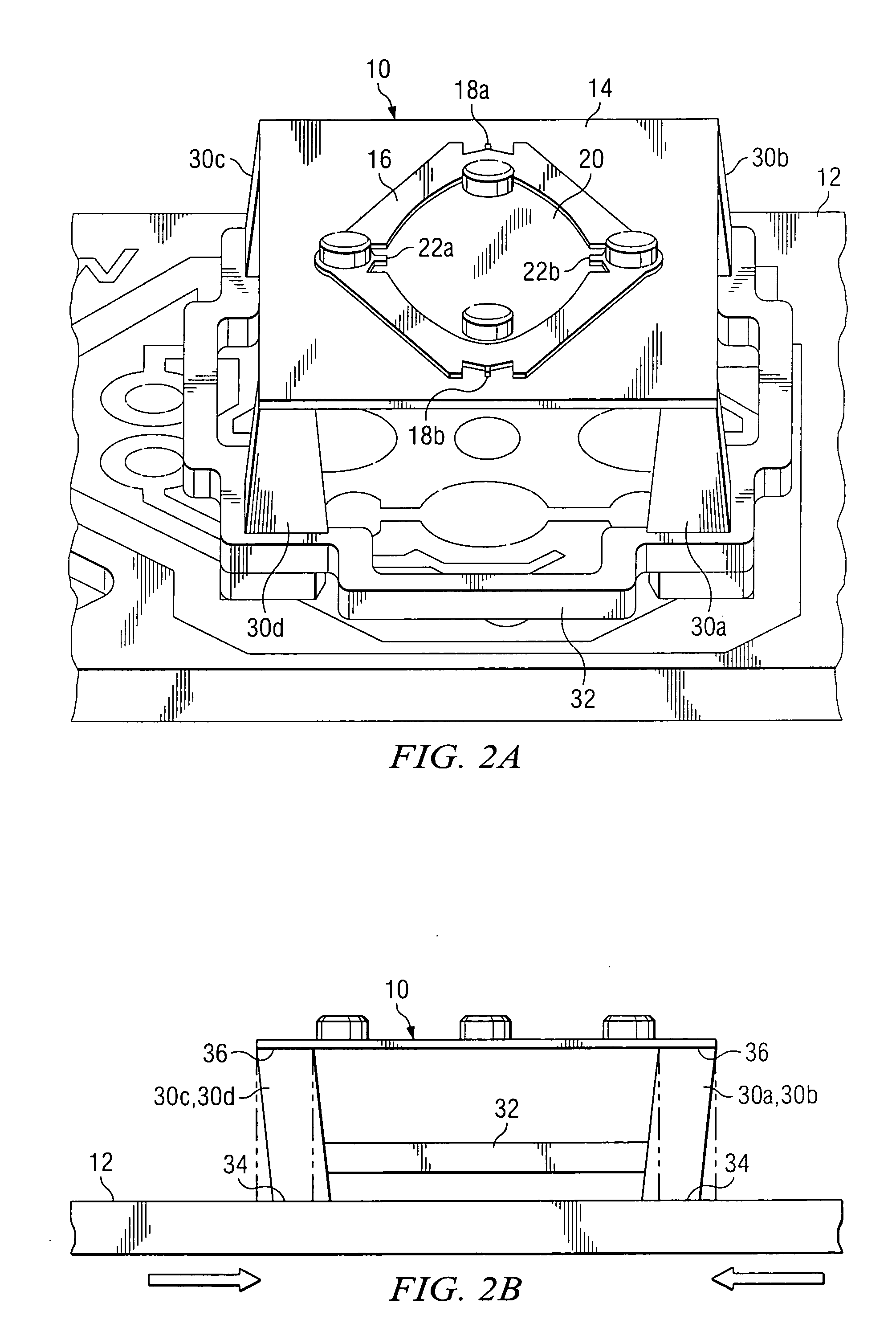 Structure and method for reducing thermal stresses on a torsional hinged device