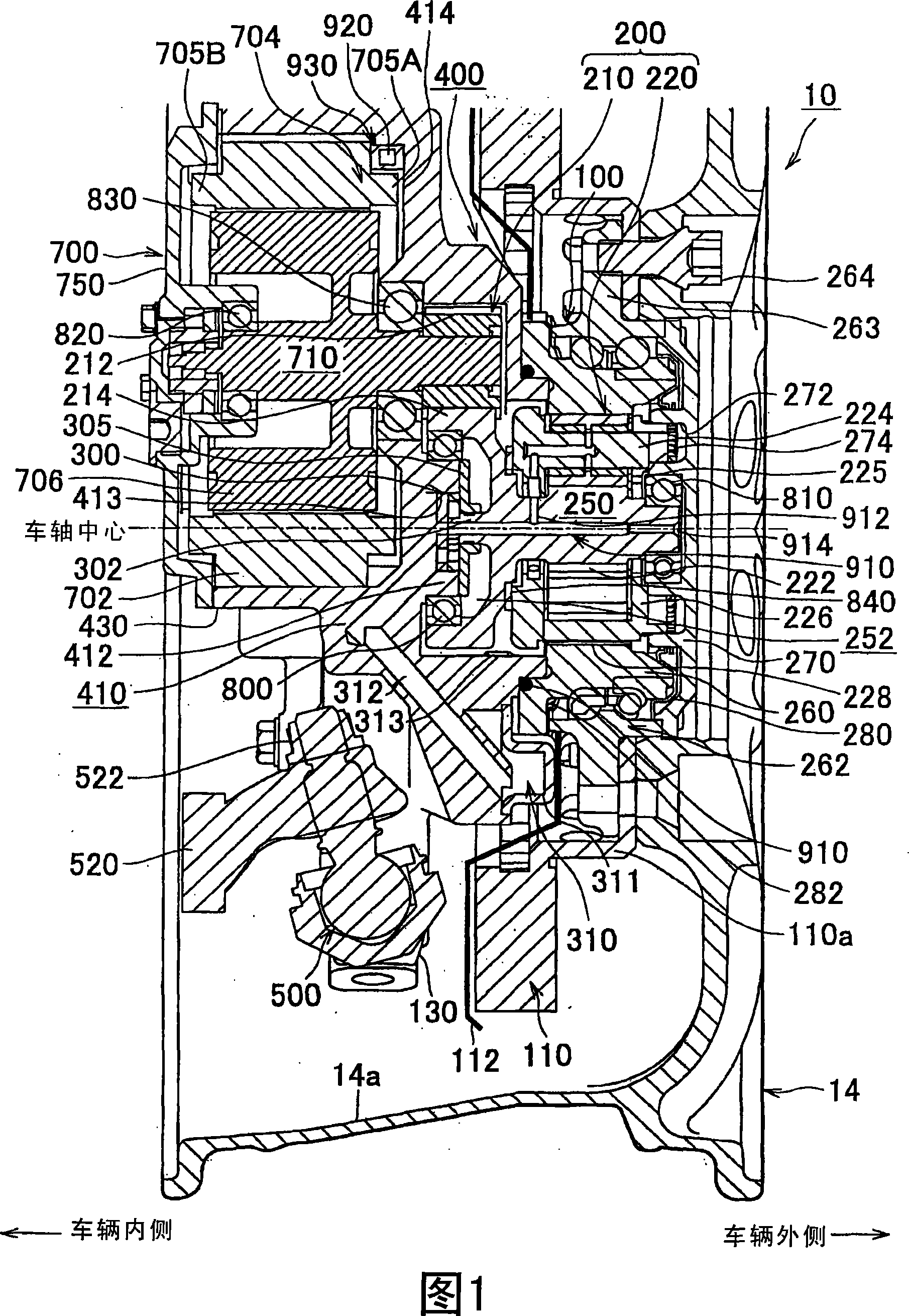 In-wheel motor and wheel assembly with this in-wheel motor