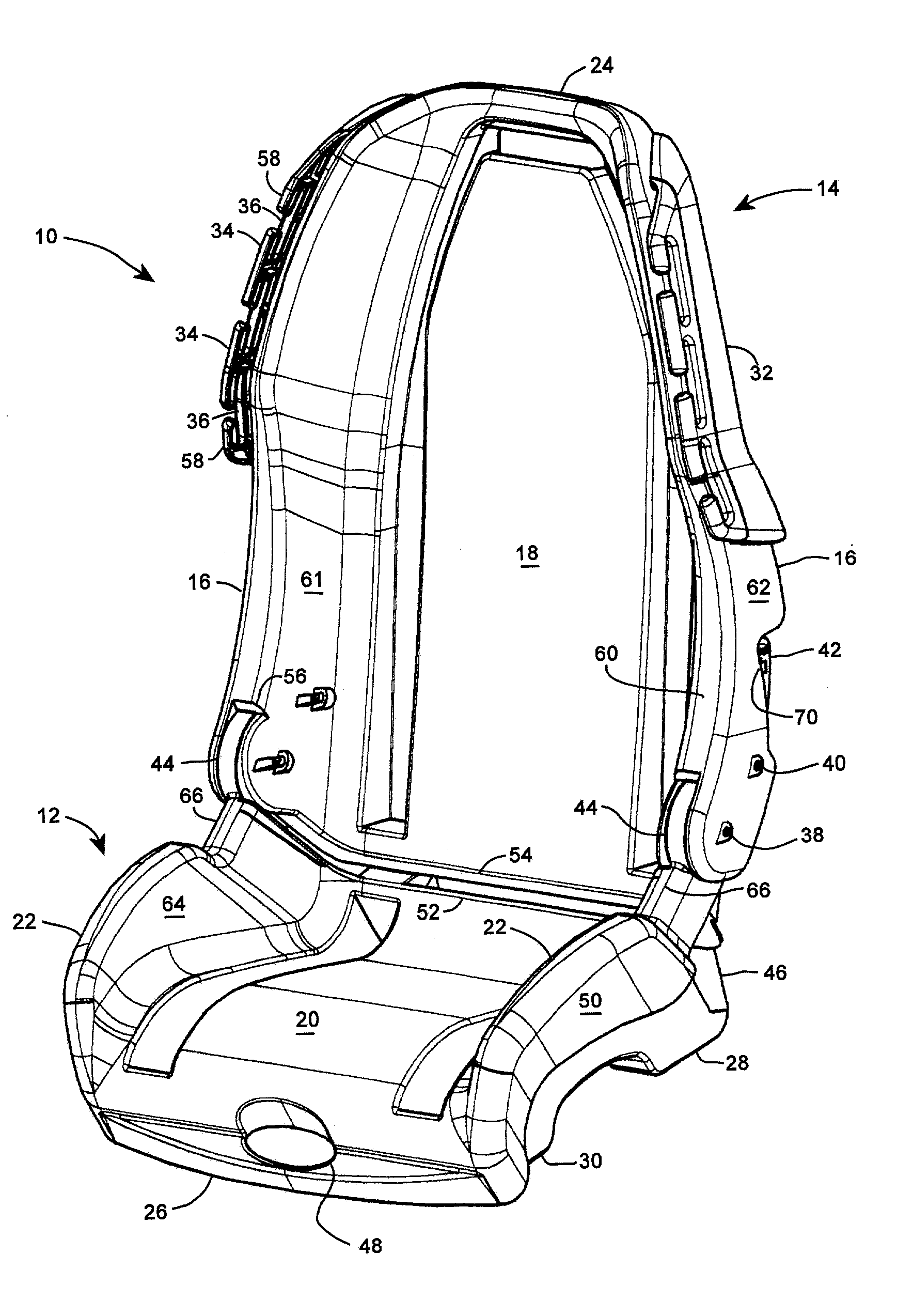 Foldable booster car seat