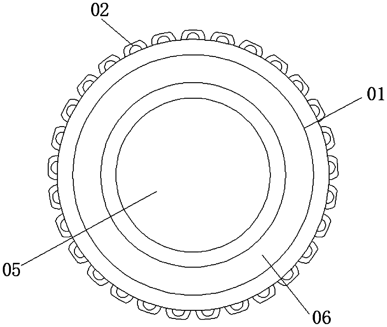 Coiled core pipe with uniform and rough surface