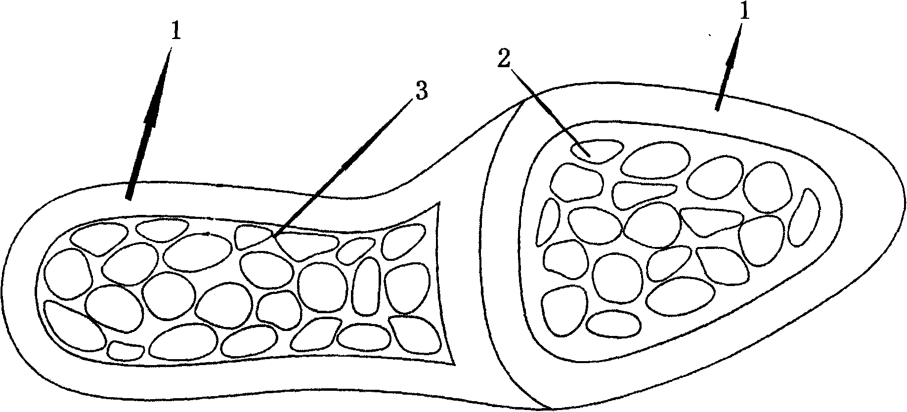 Novel massage middle sole