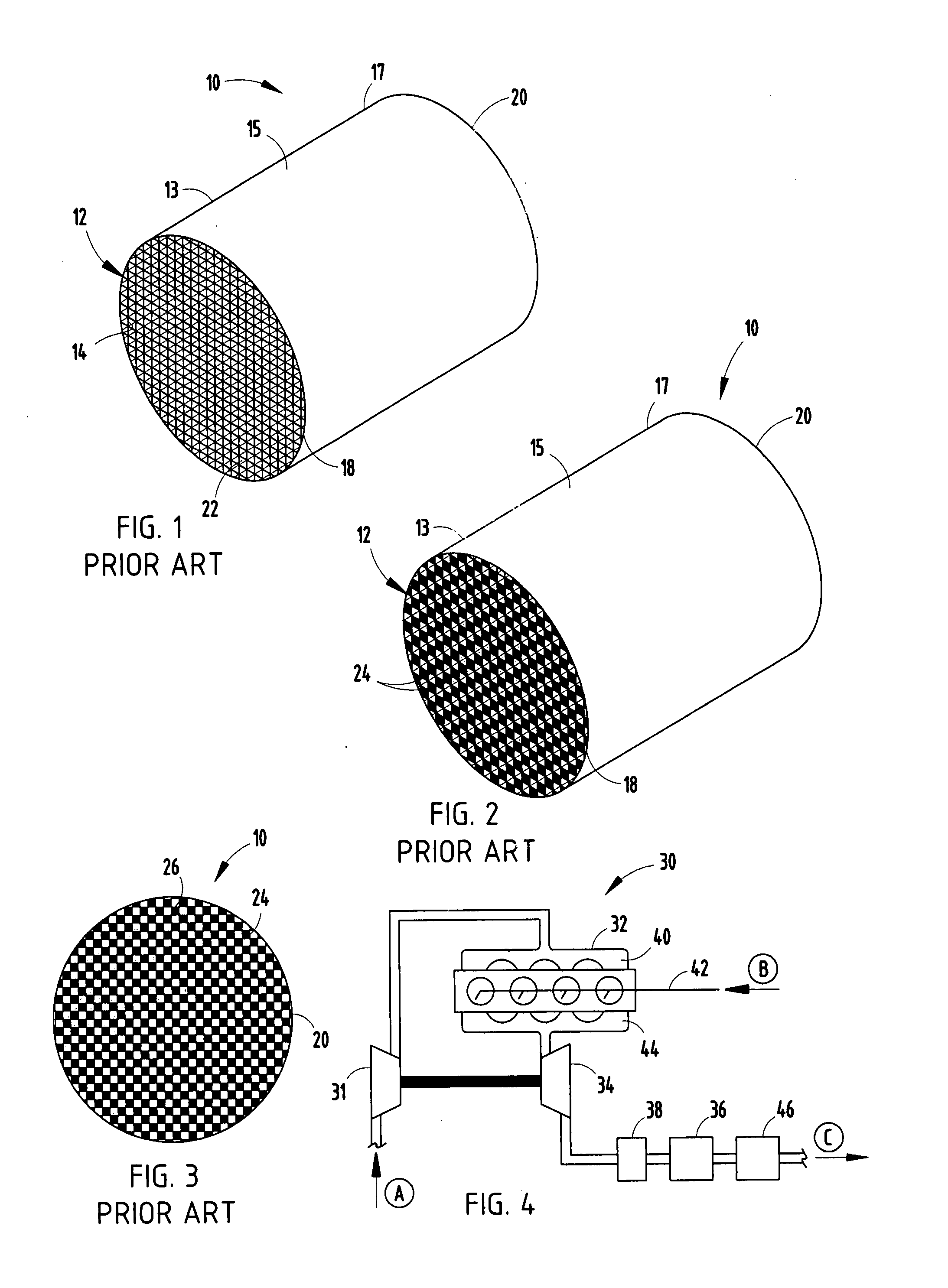 Regeneration method for ceramic honeycomb structures