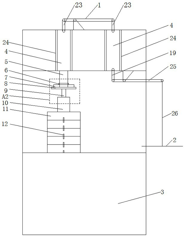 Rock rheological disturbance effect and step-by-step loading test device