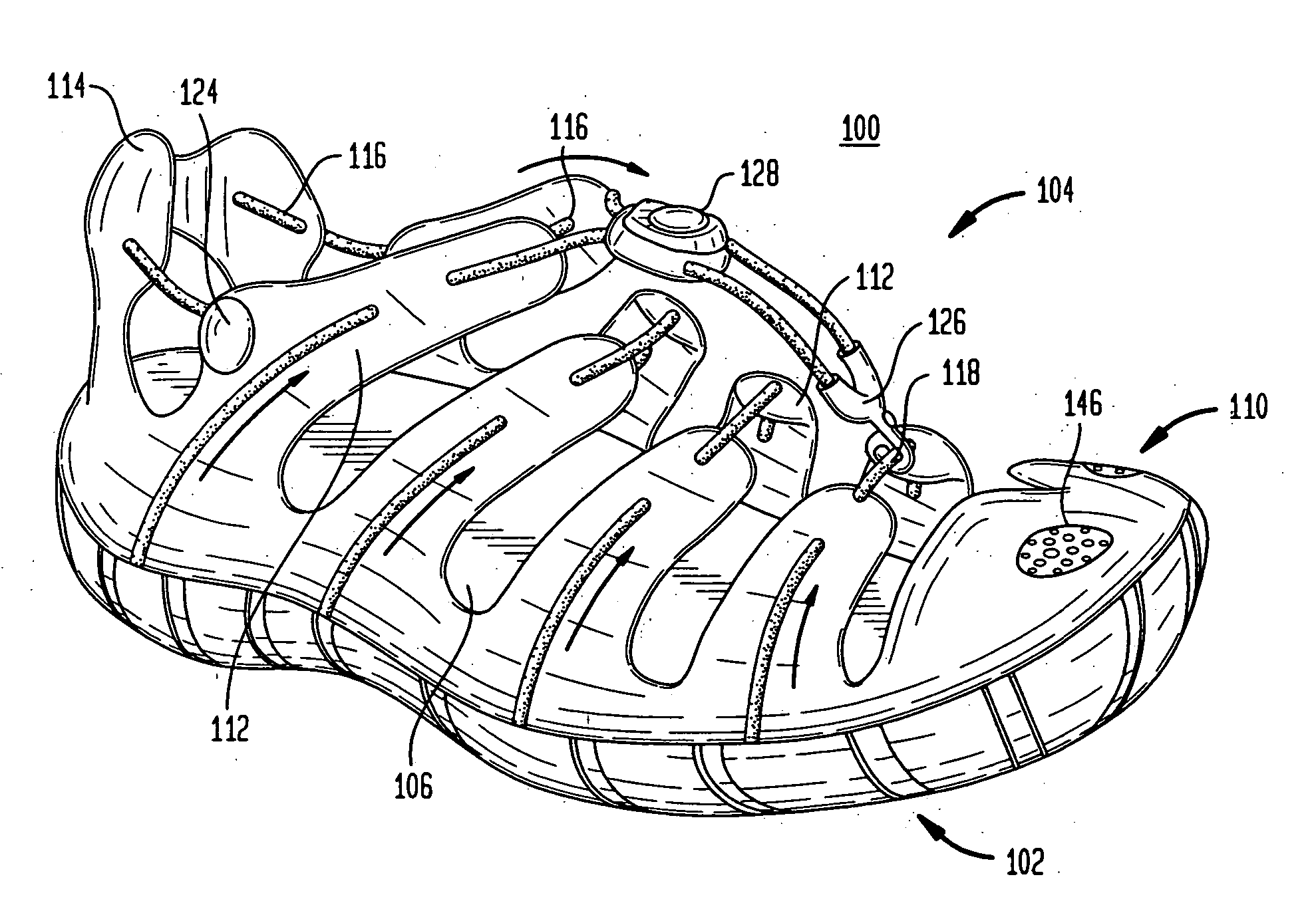 Shoe with lacing