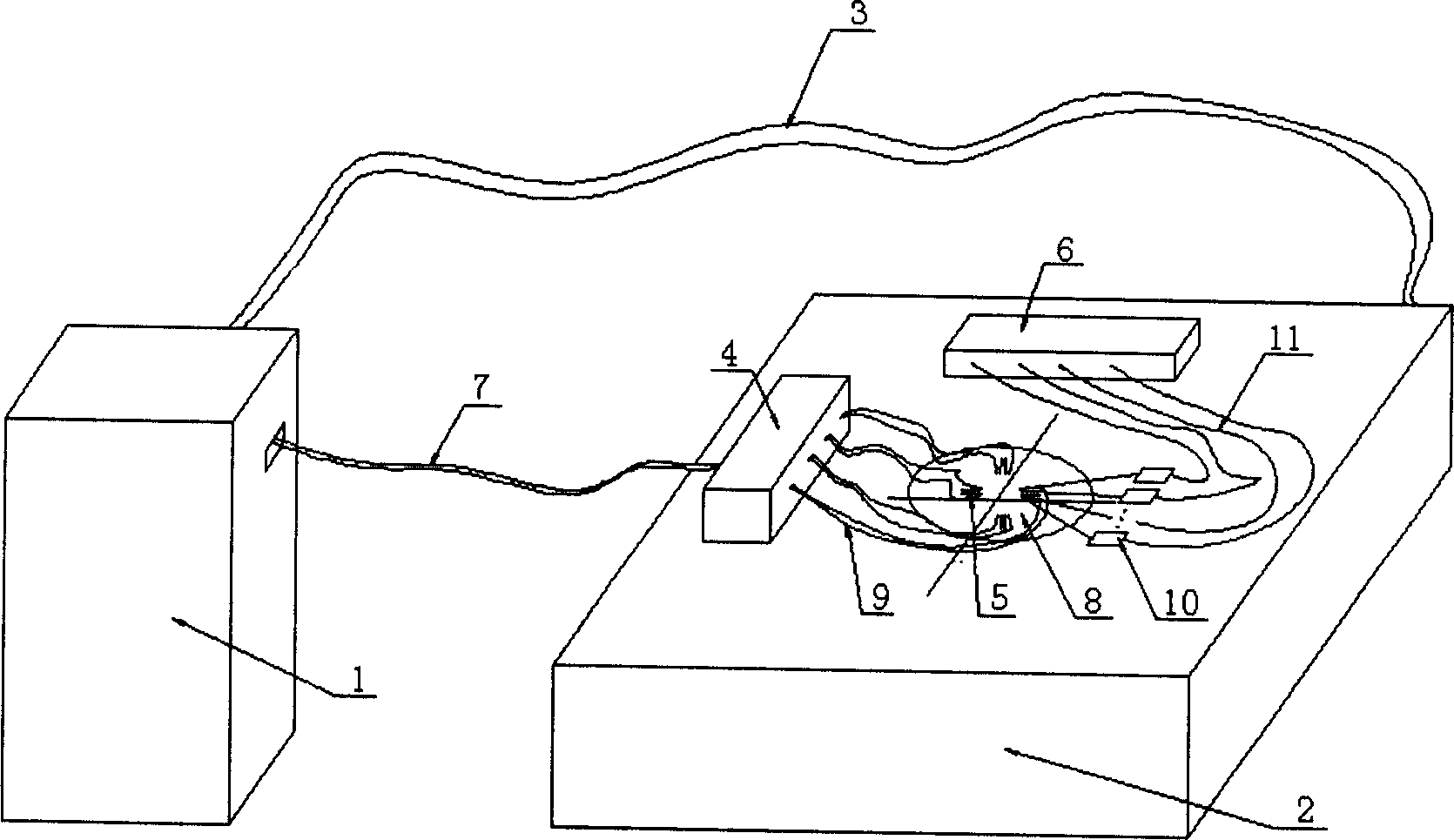 Multiplex test method for semiconductor wafer and multiplex test probe station therefor