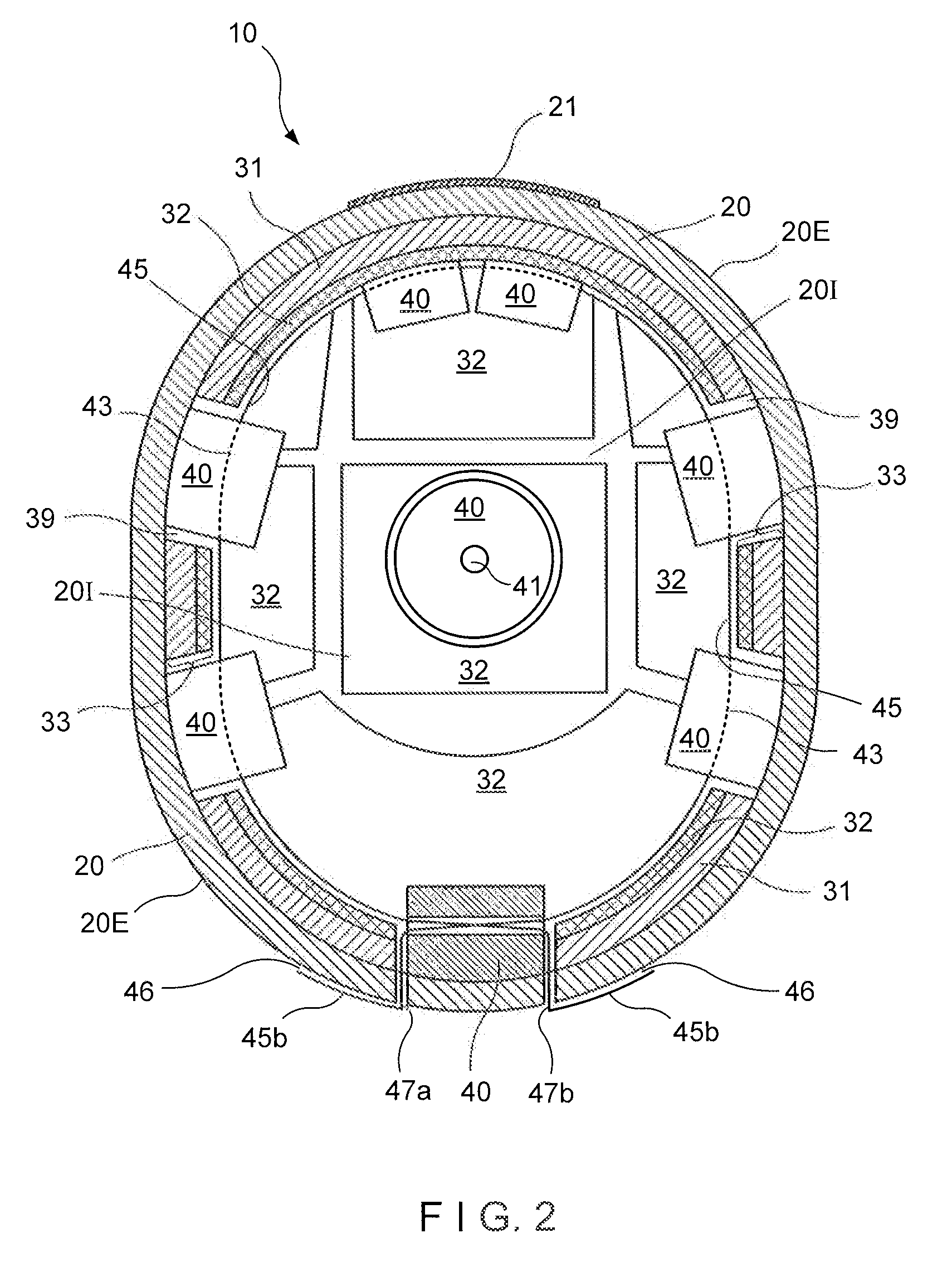 Helmet with columnar cushioning