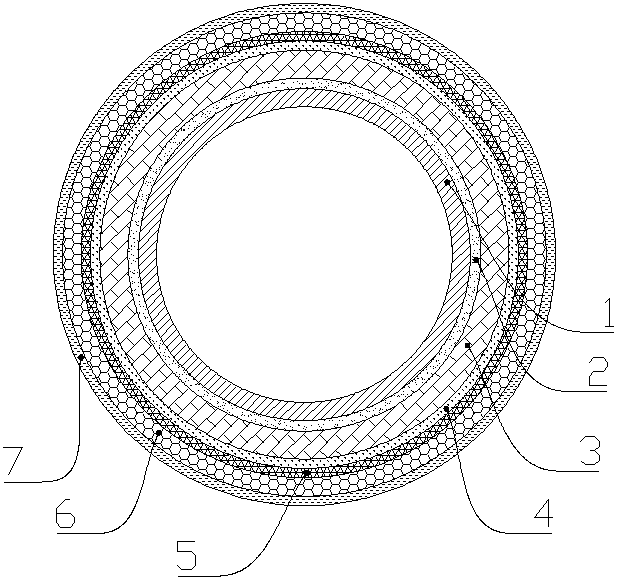 A tile prefabricated thermal insulation pipeline with a moisture-proof device