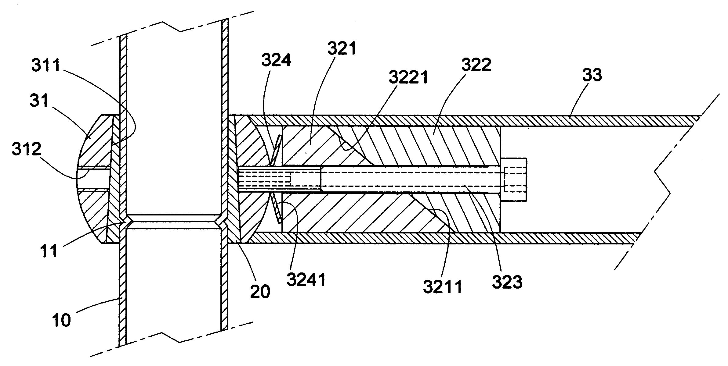 Easily assembled and detached tube connecting assembly