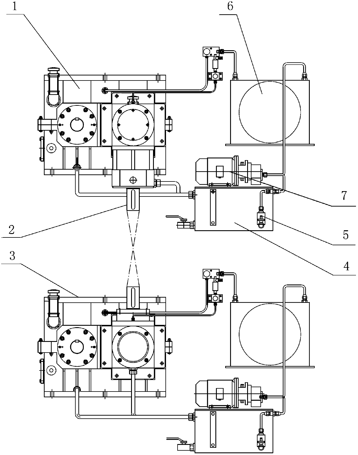 Double-side needling machine speed reducing system