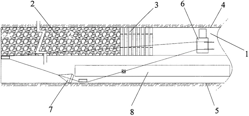 Goaf waste rock filling coal mining method of flexible shield support in half-edge coal seam