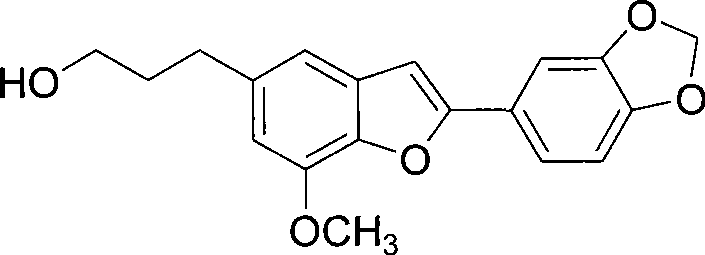 Egonol type benzofuran and novel use in pharmacy of glycosides thereof