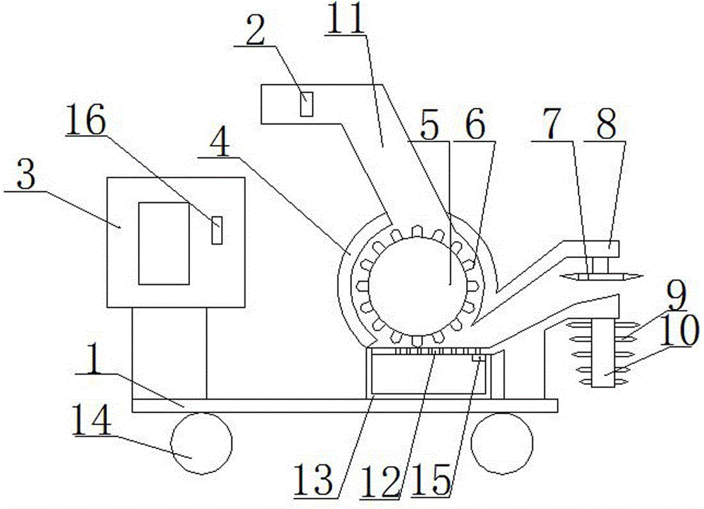 Threshing harvester