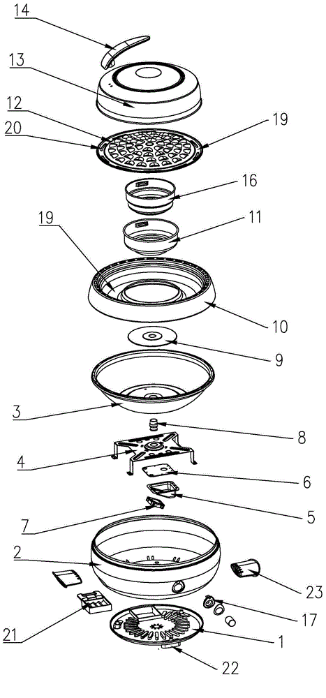 Efficient energy-saving charcoal barbecue grill