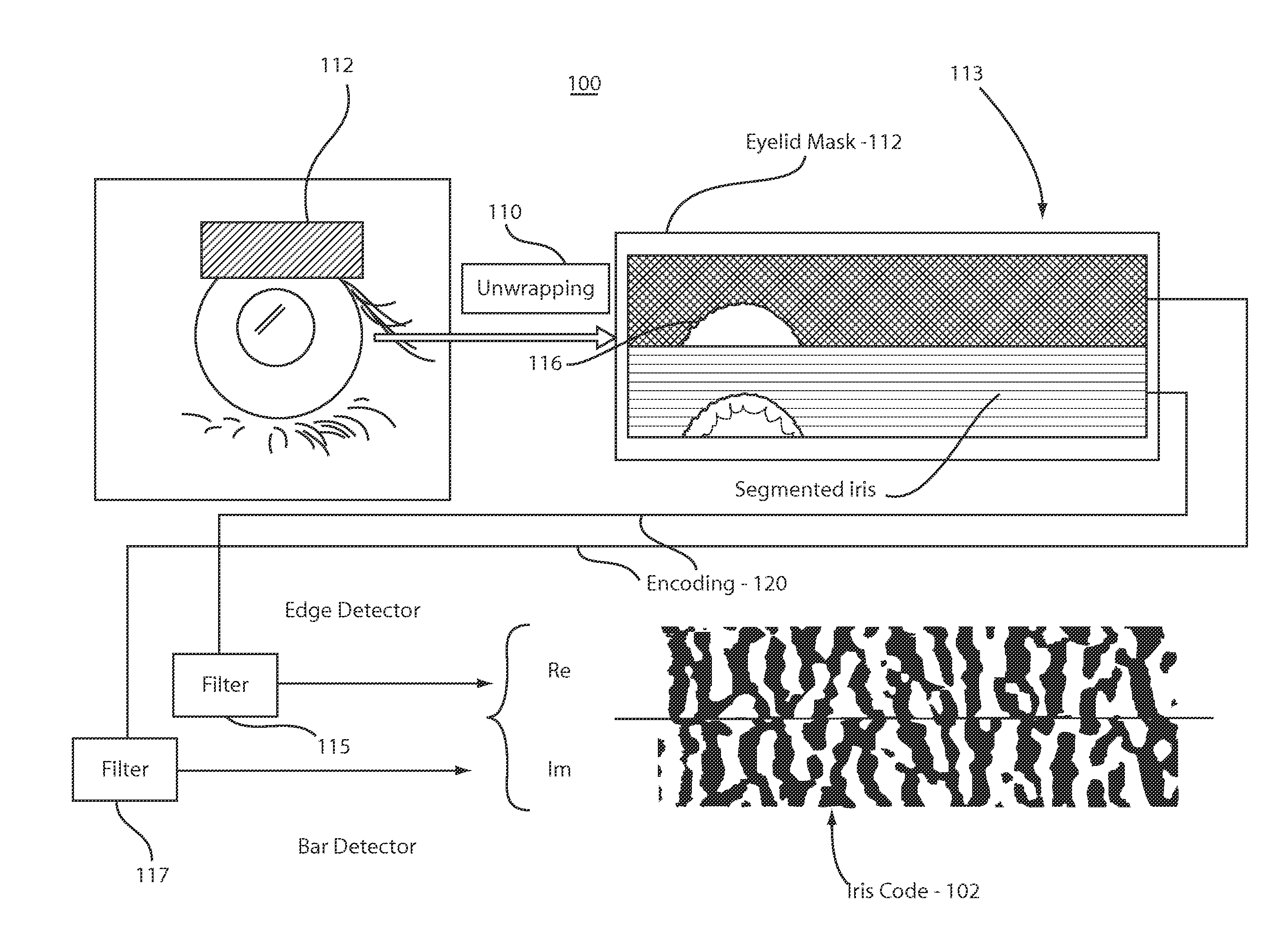 System and method for generating and employing short length iris codes