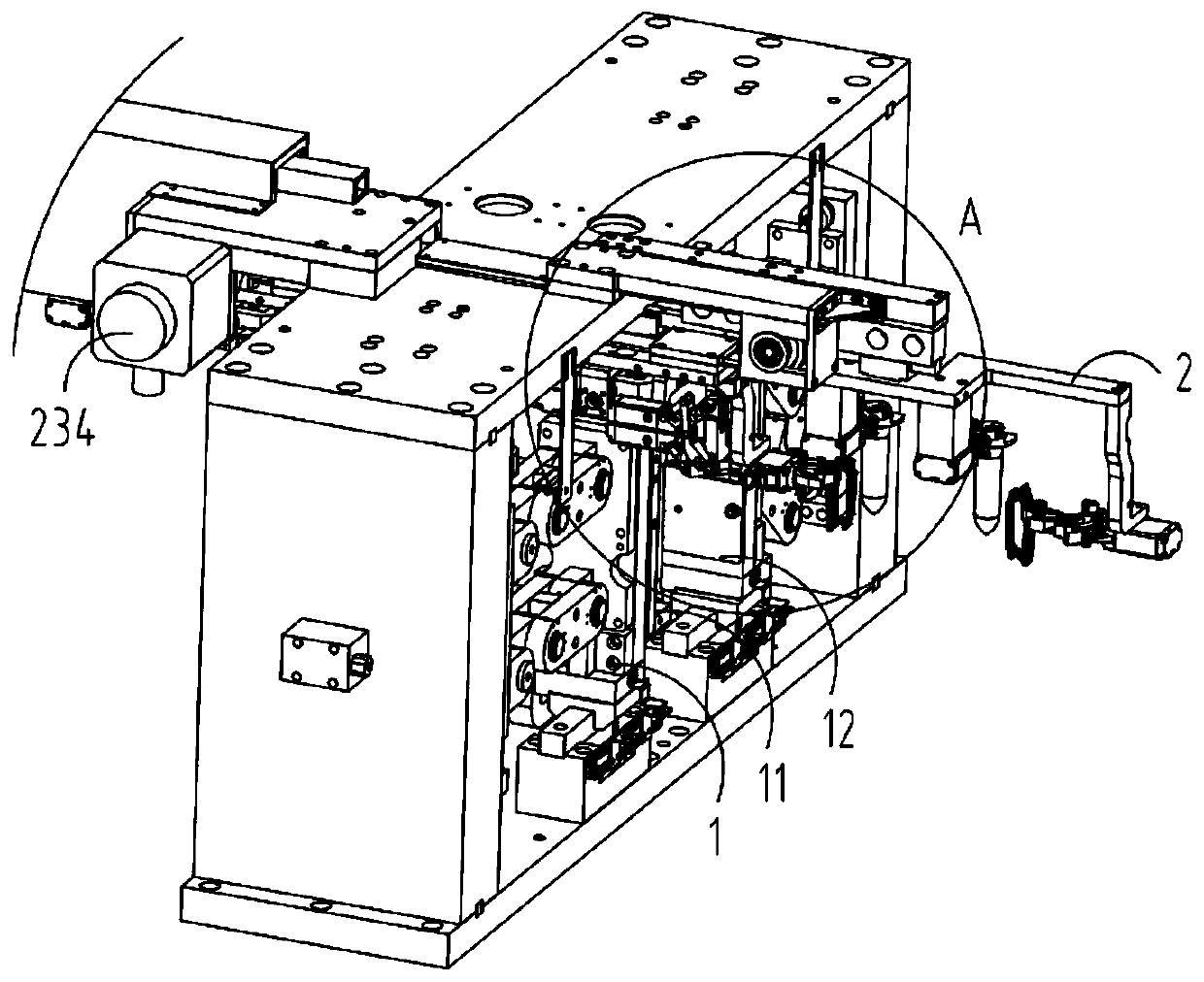 Automatic bottle blowing system and method for handle bottle