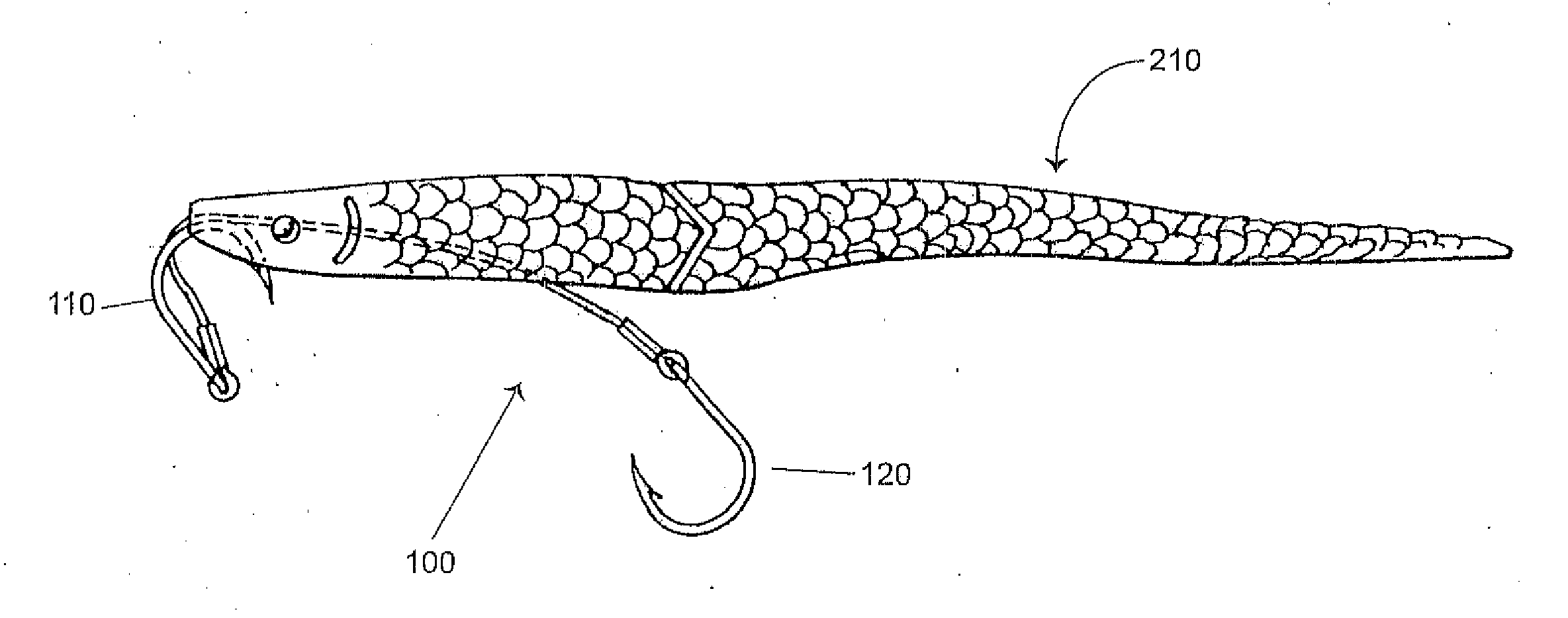 Fishing lure and hook assembly and method of rigging same