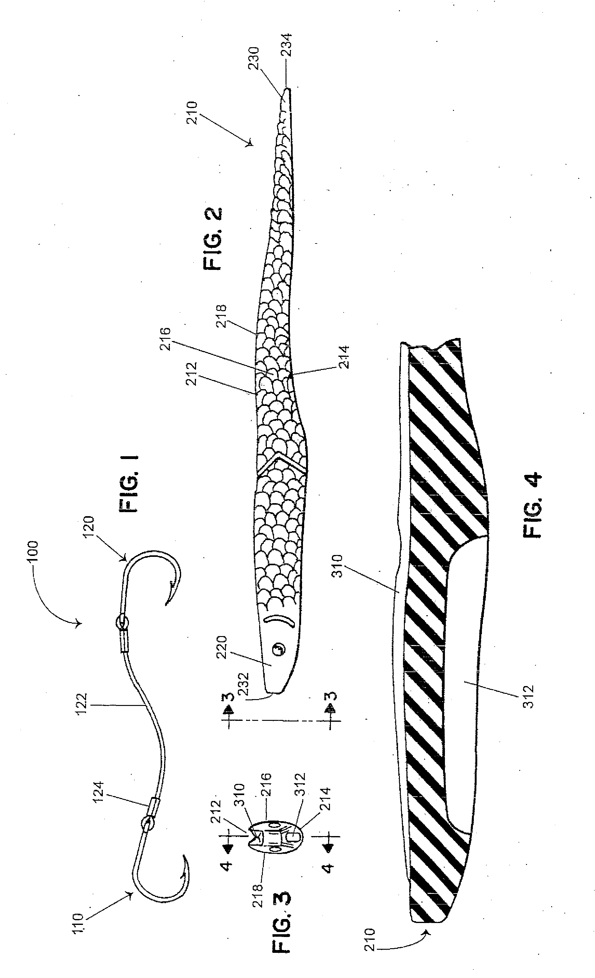 Fishing lure and hook assembly and method of rigging same