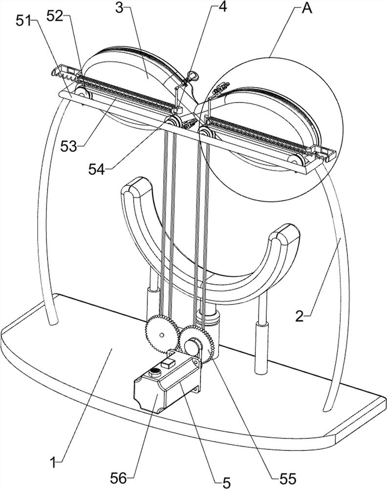 A vertical eye massage device for ophthalmology