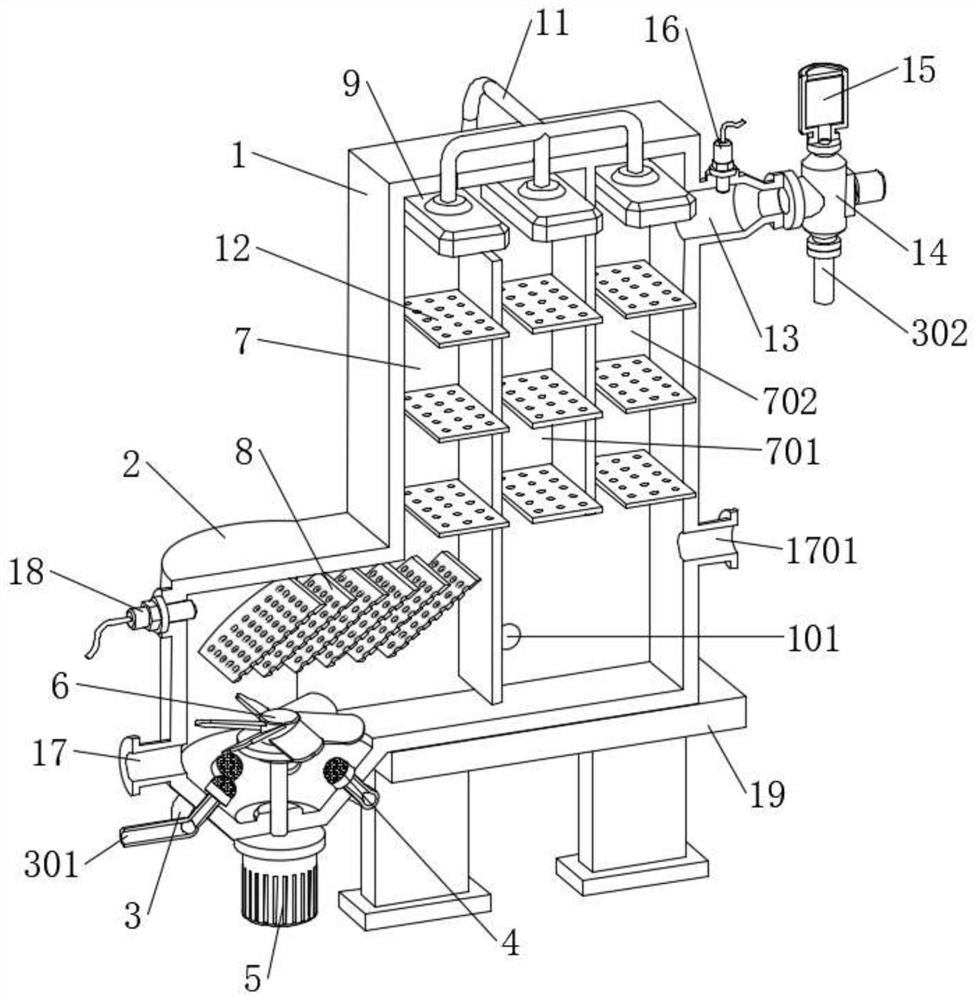 Metal smelting tail gas recovery treatment system and treatment method thereof