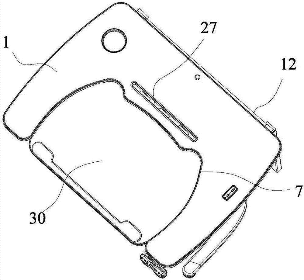 Table with projection device