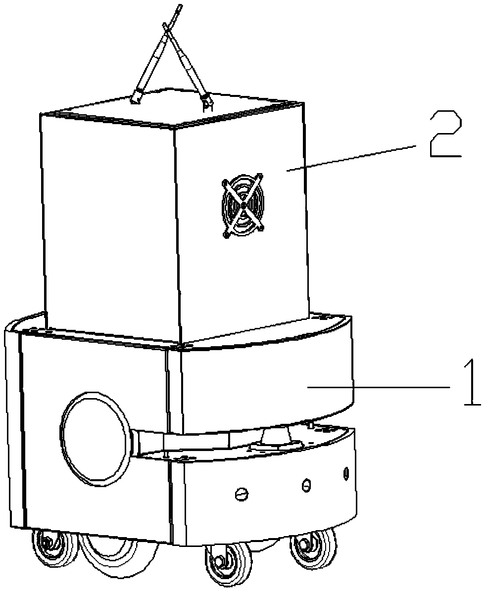 Indoor itinerant wheel-type mobile disinfection robot